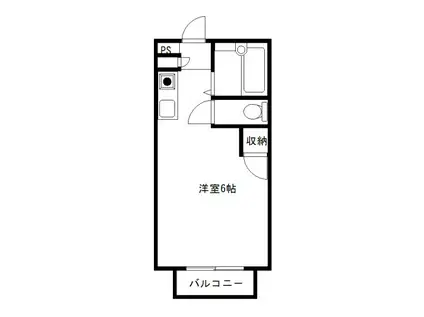 クレスト新宿(ワンルーム/1階)の間取り写真