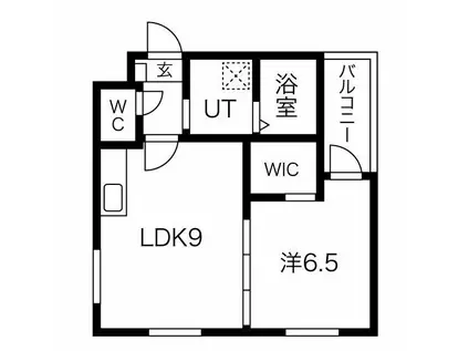 MOVE中村日赤ノース(1LDK/2階)の間取り写真