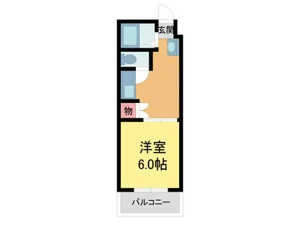エクセレント甲子園七館(1DK/1階)の間取り写真