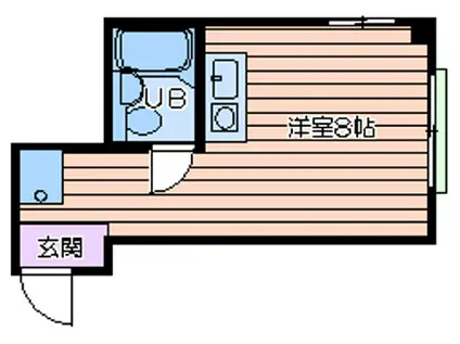 小橋ロイヤルハイツ(ワンルーム/1階)の間取り写真