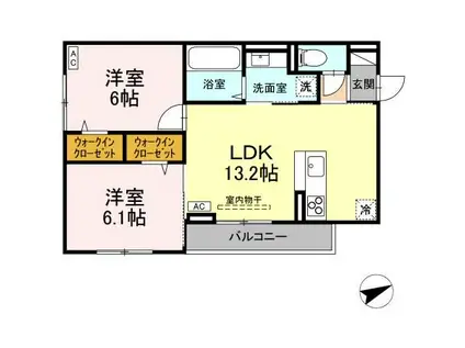 D-RESIDENCE川口A(2LDK/3階)の間取り写真