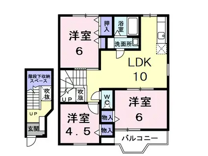 サンライズ渋沢II(3LDK/2階)の間取り写真