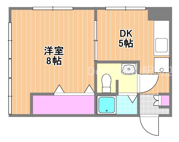 グランメリー東山(1LDK/2階)の間取り写真