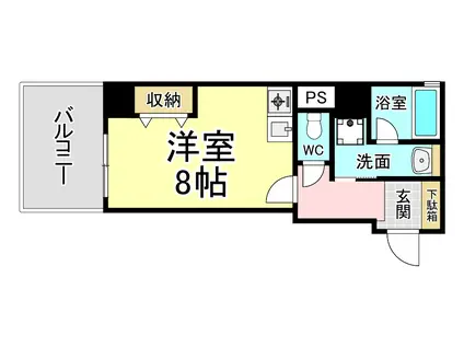 パラシオ二島(ワンルーム/5階)の間取り写真