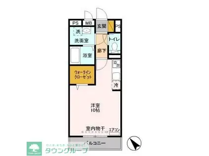 カメリア武蔵藤沢(ワンルーム/3階)の間取り写真