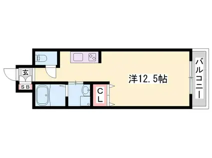 プルミエール(ワンルーム/5階)の間取り写真