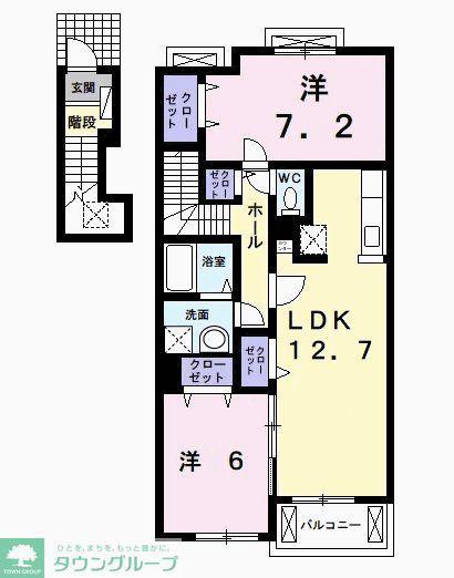 メゾンド・ラ・メール(2LDK/2階)の間取り写真