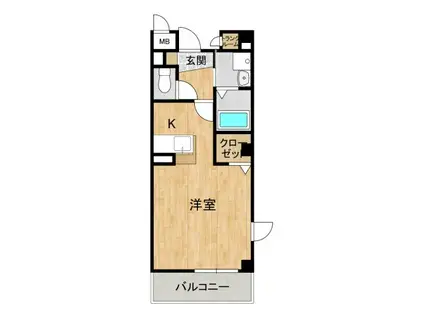 アヴニール豊四季(ワンルーム/3階)の間取り写真