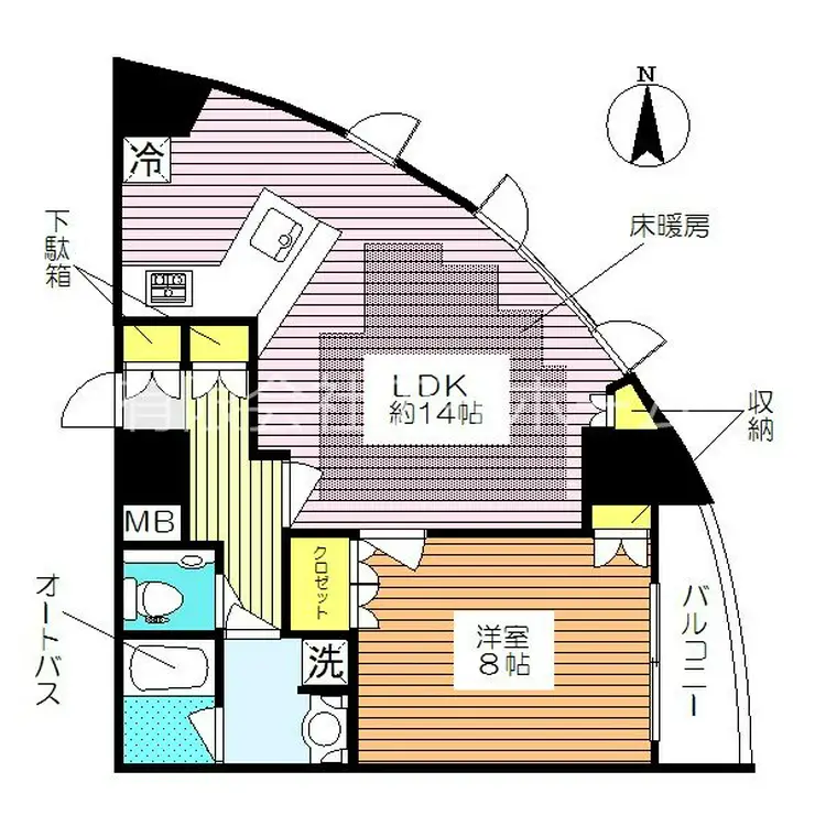 グラーサ西麻布 8階階 間取り