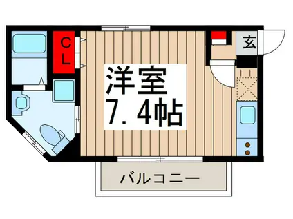 ピアージュ南(ワンルーム/3階)の間取り写真