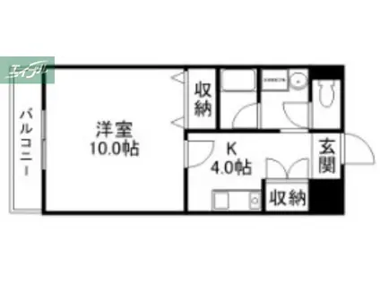 アンタレス豊成(1K/7階)の間取り写真