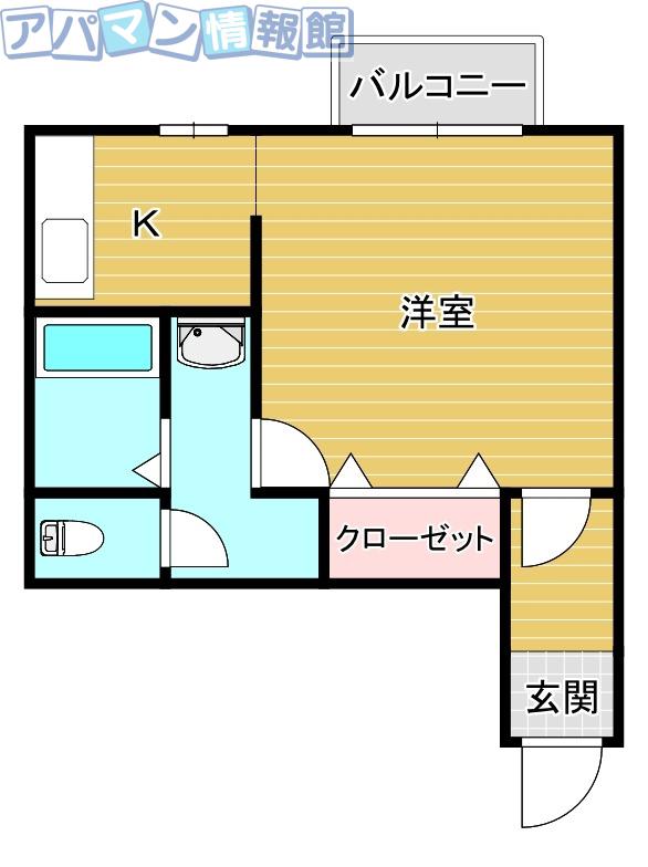 コーポすみれ(1K/1階)の間取り写真