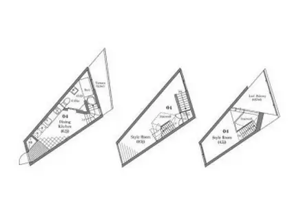 サクラノキテラス中目黒(2DK/1階)の間取り写真