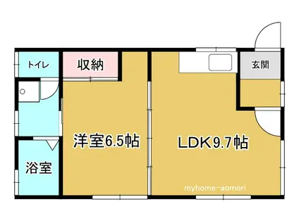 A2番館(1LDK/1階)の間取り写真