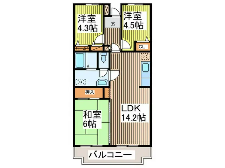 グランシャリオ千間台 1階階 間取り