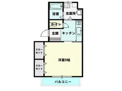 エルドール III(1K/1階)の間取り写真