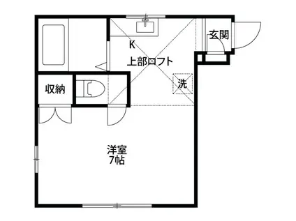マノワール本町(ワンルーム/1階)の間取り写真