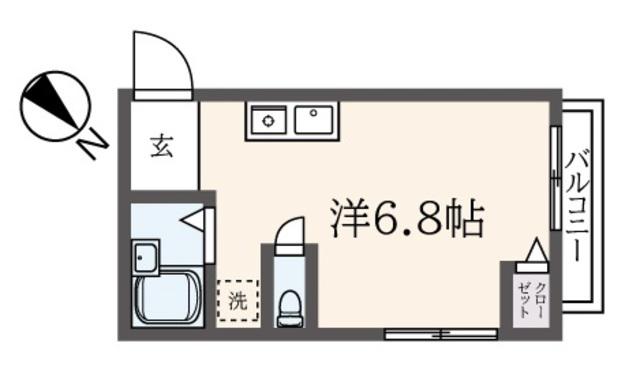 プロミストランド桜ヶ丘(ワンルーム/2階)の間取り写真