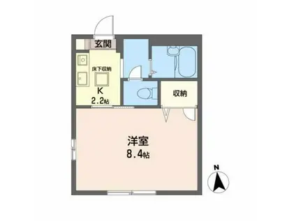 フレグランス目黒(1K/1階)の間取り写真