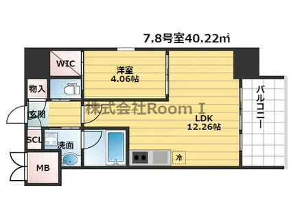 レオングラン本町橋(1LDK/5階)の間取り写真