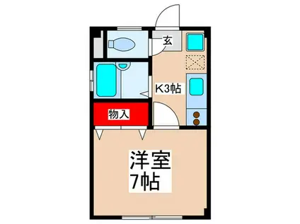 酒井第2マンション(1K/1階)の間取り写真