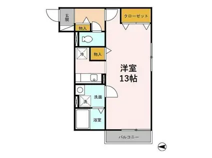 セレッサ花堂A棟(ワンルーム/1階)の間取り写真