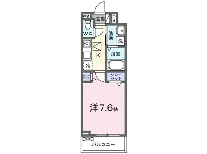 セグロ 358(1K/1階)の間取り写真