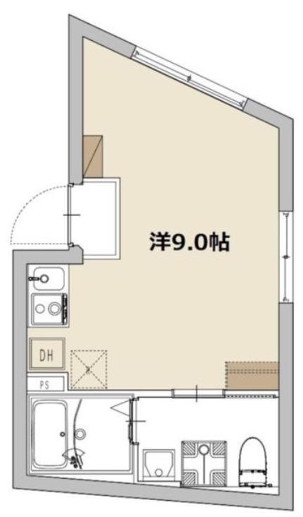 グラスプラス上中里(ワンルーム/4階)の間取り写真