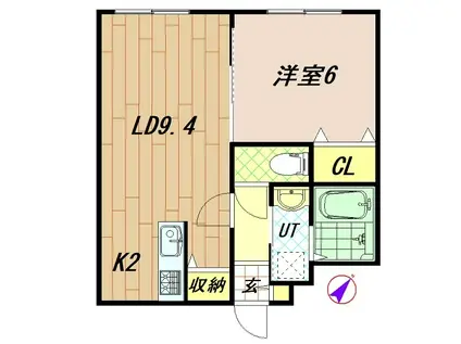 SHERATON 旭川駅前(1LDK/3階)の間取り写真