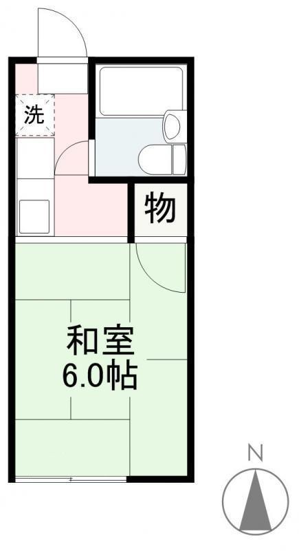 オリーブハイツ(1K/2階)の間取り写真