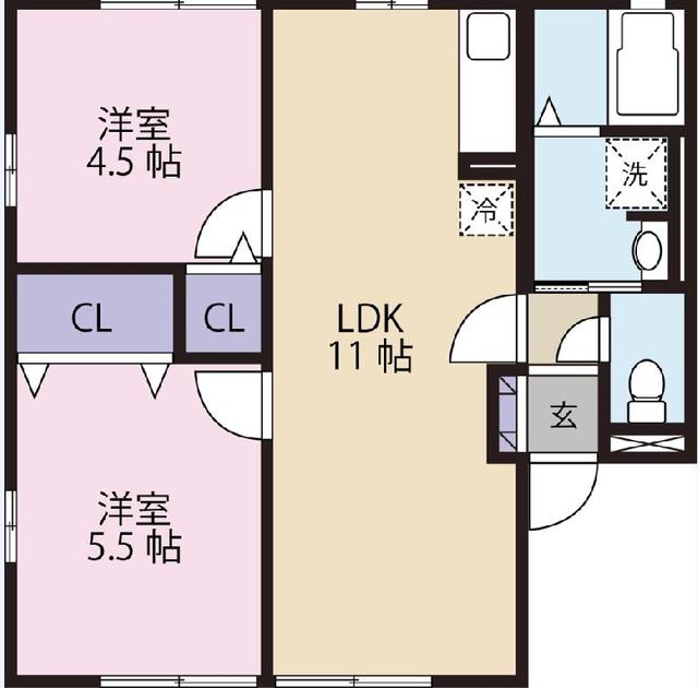 スペランツァハウスVI(2LDK/1階)の間取り写真