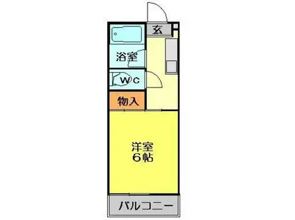 アゼリアマンション(1K/2階)の間取り写真