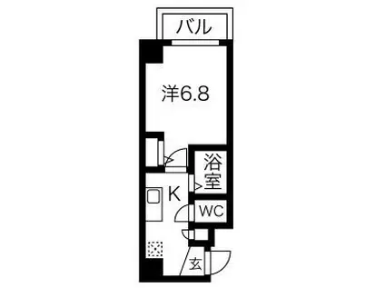 クレストステージ名駅(1K/5階)の間取り写真