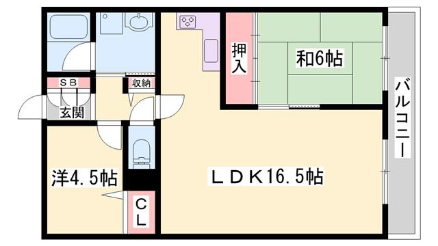 アルコ・ラ・カーサ姫路土山(3LDK/2階)の間取り写真