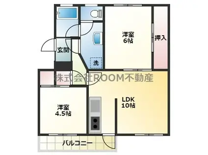 メゾン花繰(2LDK/1階)の間取り写真