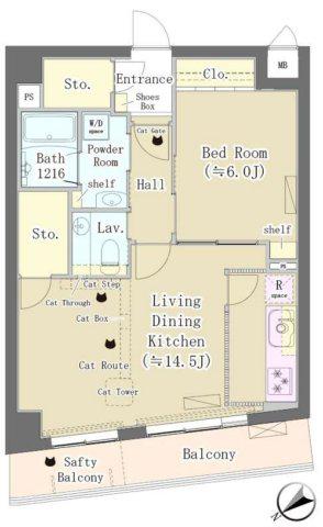 MAISON DE TAKAYA(1LDK/3階)の間取り写真
