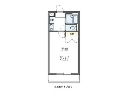 レオパレス源(1K/2階)の間取り写真