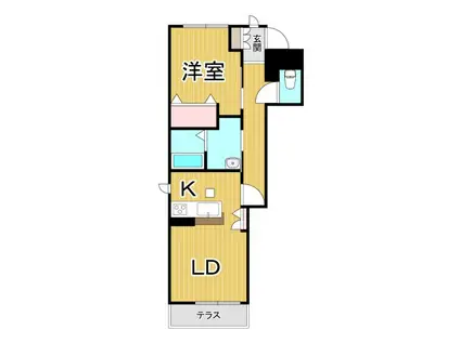 SUNNY COURT MUKONOSOU(1LDK/1階)の間取り写真