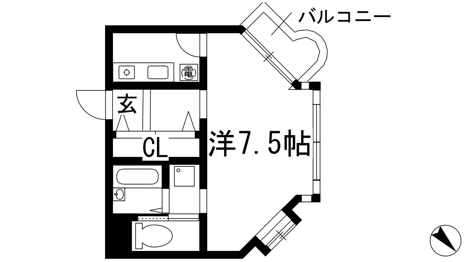 THE・STANHOPE21(1K/2階)の間取り写真
