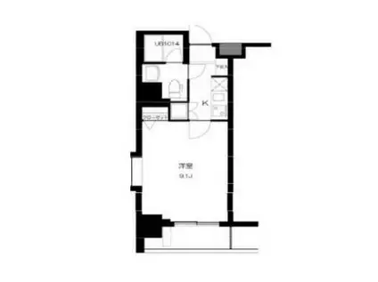 T&G神田マンション(1K/9階)の間取り写真