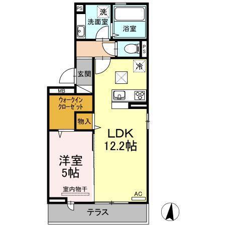 アン・シャトウII(1LDK/1階)の間取り写真