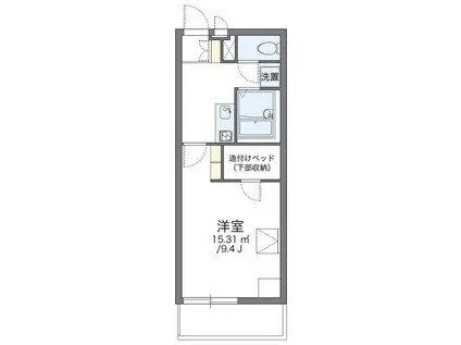 レオパレス橙(1K/2階)の間取り写真