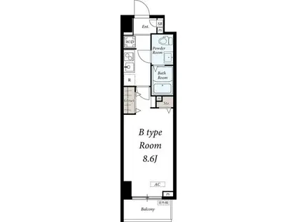 リブリ・東上野(1K/7階)の間取り写真
