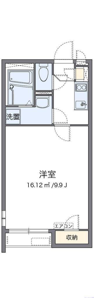 クレイノ和(1K/1階)の間取り写真