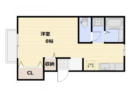 出光ハイツ(1K/2階)の間取り写真
