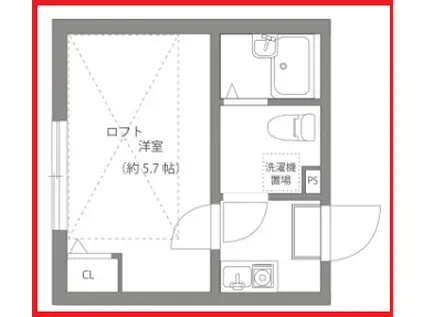 ブルーム(1K/3階)の間取り写真