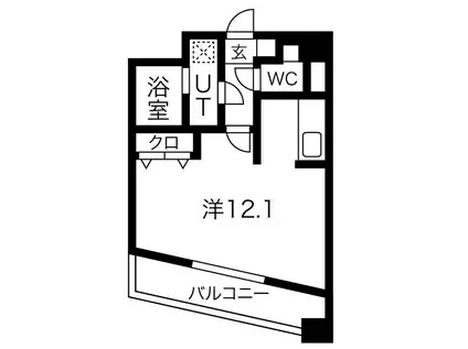 プラウランド名駅(ワンルーム/7階)の間取り写真