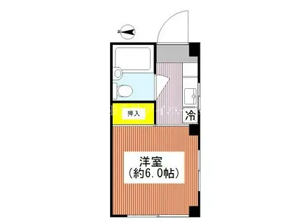 泉ビル(1K/2階)の間取り写真