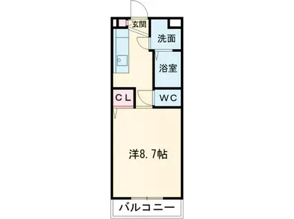 アメニティ江戸橋(1K/1階)の間取り写真