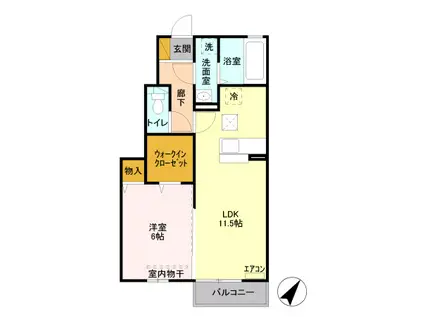 シエスタIII 102(1LDK/1階)の間取り写真